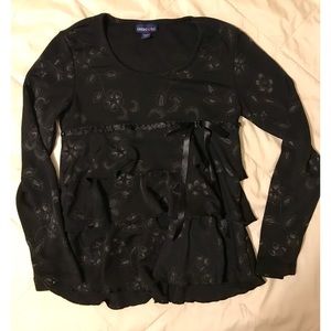 Ruffled Shirt with Ribbons